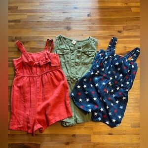 Set of 3 Old Navy Rompers. Toddler size 2T